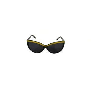 Vintage Y2K Black Cat Eye Sunglasses with Yellow Stripe – Rockabilly, Amy Wineho